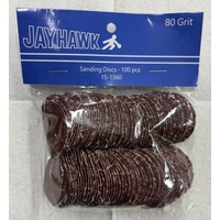 JAY SAND DISC PKG/100 80 GRIT