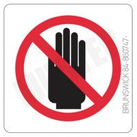 DECAL - BALL RACK HAND WARNING