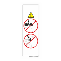 LABEL- NO HANDS IN BALL RETURN