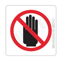 PKG - DECAL HAND WARNING (10/PKG)